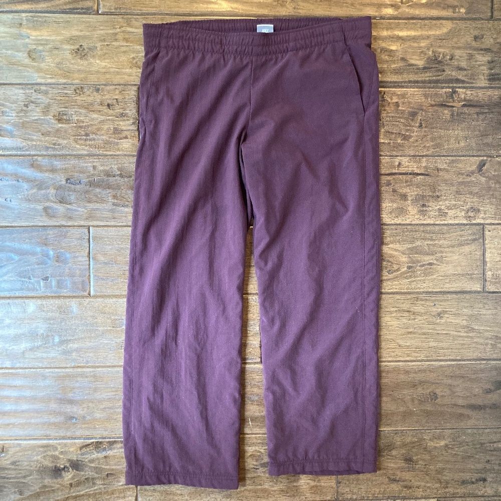 Nike Burgandy Mens Track Pants Medium Drawstring Mesh Lining